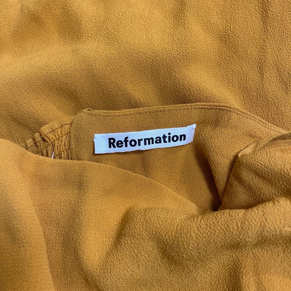 Reformation Orange Tie-Strap Midi Dress - Picture 7 of 8